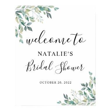 Eucalyptus Greenery Bridal Shower Welcome Sign