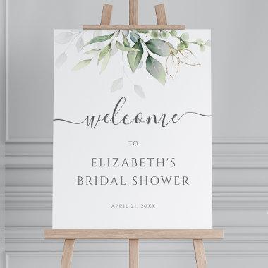 Eucalyptus Greenery Bridal Shower Welcome Sign