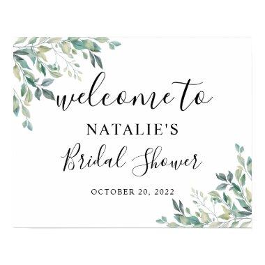 Eucalyptus Greenery Bridal Shower Welcome Sign