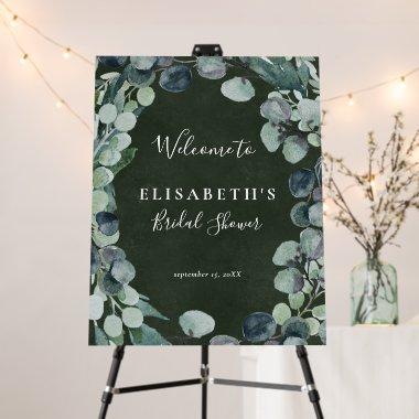 Eucalyptus greenery  welcome sign