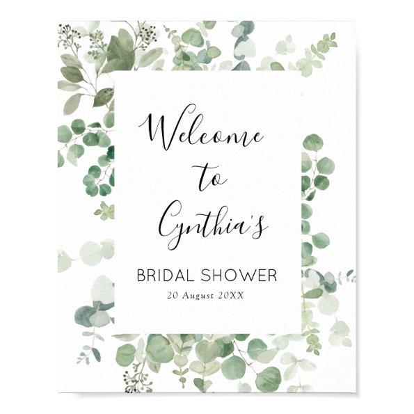 eucalyptus greenery  welcome sign