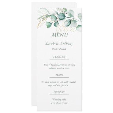 Eucalyptus Greenery Foliage Rustic Wedding Food Menu