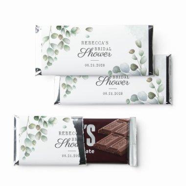 Eucalyptus Greenery Foliage Script Bridal Shower Hershey Bar Favors