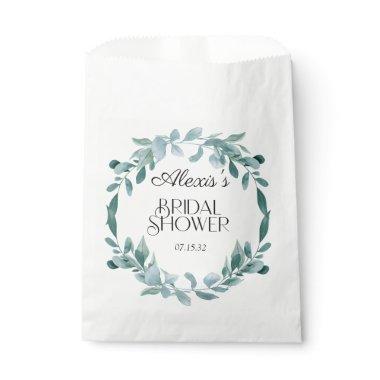 Eucalyptus Greenery Frame Green Blue  Favor Bag