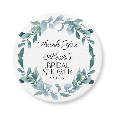 Eucalyptus Greenery Frame Green Blue  Favor Tags