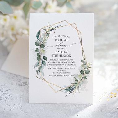 Eucalyptus Greenery Geometric Modern