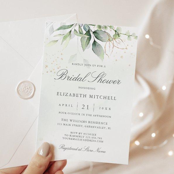 Eucalyptus Greenery Gold Leaves