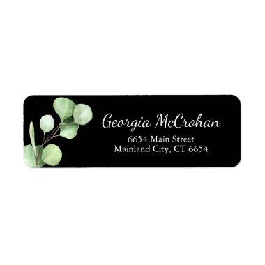 Eucalyptus Greenery Leaves Return Address Label