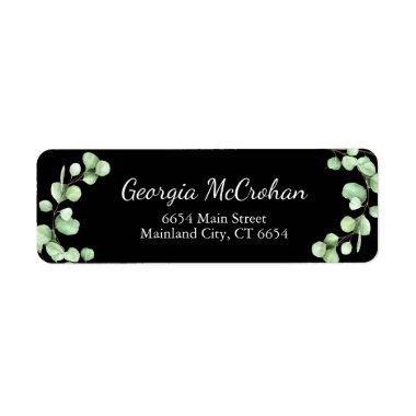 Eucalyptus Greenery Leaves Return Address Label