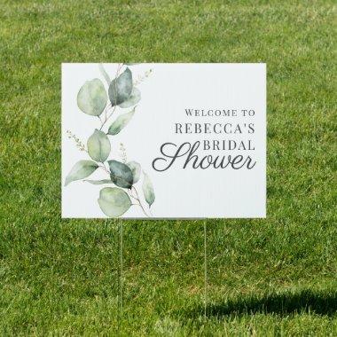 Eucalyptus Greenery Modern Botanical  Sign