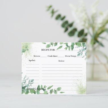 Eucalyptus Greenery Recipe Invitations Bridal Shower