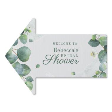 Eucalyptus Greenery Rustic Script  Sign