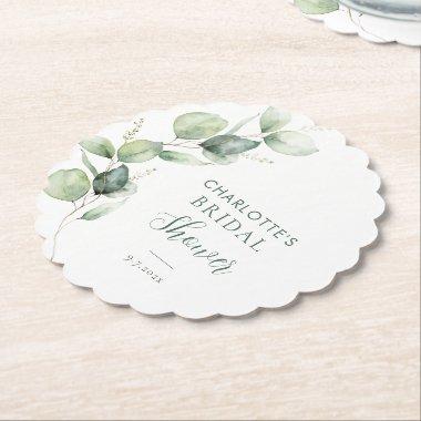 Eucalyptus Greenery Script  Paper Coaster