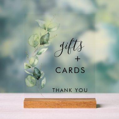 Eucalyptus Greenery Script Gifts and  Wedding Acrylic Sign