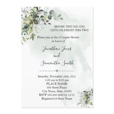 Eucalyptus greenery succulent couples shower