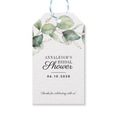Eucalyptus Greenery Thank You Bridal Shower Gift Tags
