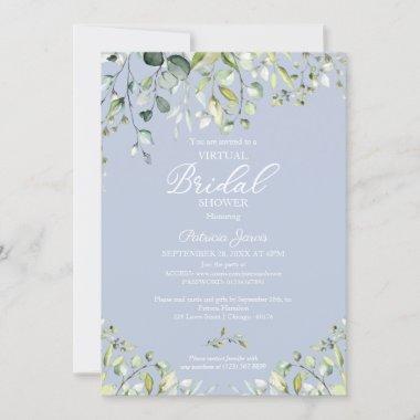 Eucalyptus Greenery Virtual Bridal Shower Invitati Invitations