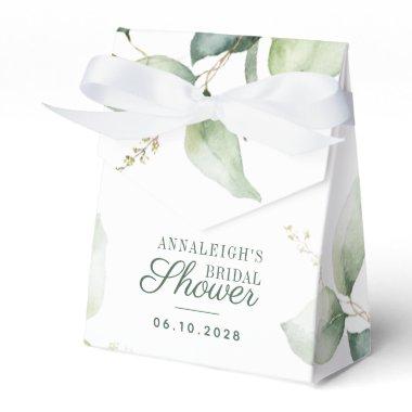 Eucalyptus Greenery Watercolor Bridal Shower Favor Boxes