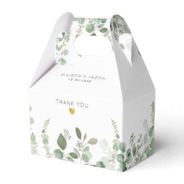 eucalyptus greenery watercolor wedding favor box
