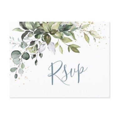 Eucalyptus Greenery Watercolor Wedding RSVP Post