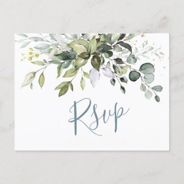 Eucalyptus Greenery Watercolor Wedding RSVP PostInvitations