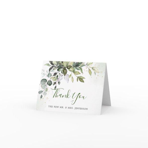 Eucalyptus Greenery Watercolor Wedding Thank You Invitations