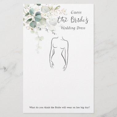 Eucalyptus Guess The Dress Bridal Shower Game