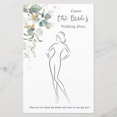 Eucalyptus Guess The Dress Bridal Shower Game Stat