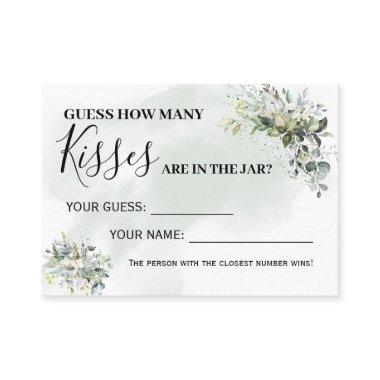 Eucalyptus How many kisses bilingual game Invitations