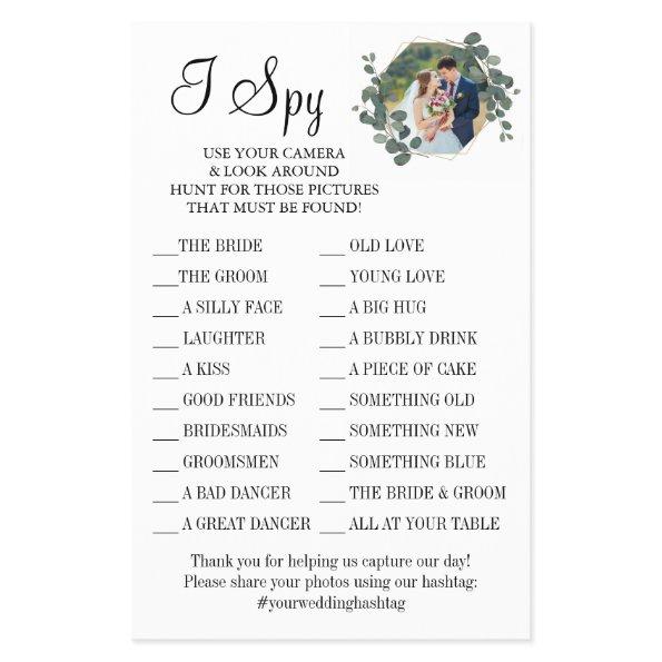 Eucalyptus I spy wedding reception game  Flyer