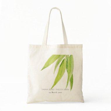 EUCALYPTUS LEAF FOLIAGE SAVE THE DATE WEDDING GIFT TOTE BAG