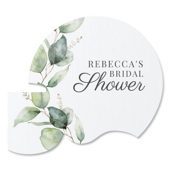 Eucalyptus Leaves Foliage Script  Sign