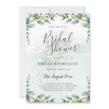 Eucalyptus Leaves GOLD  INVITE