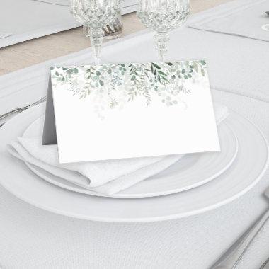 Eucalyptus Leaves Greenery Elegant Modern Place Invitations