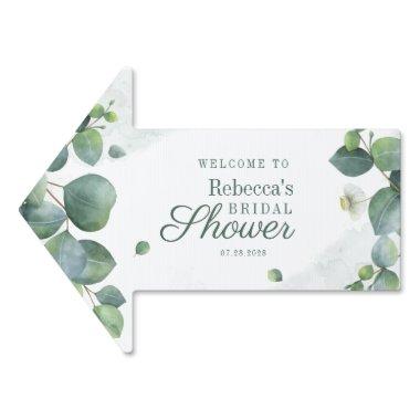 Eucalyptus Leaves Greenery Floral Bridal Shower Sign