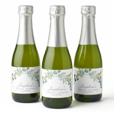 Eucalyptus Mini Sparkling Wine Bottle Labels