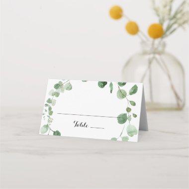 Eucalyptus Modern Calligraphy Wedding Place Invitations