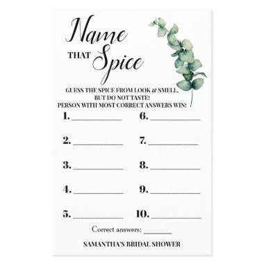 Eucalyptus Name that Spice  Game  Flyer