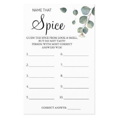 Eucalyptus Name that Spice  game  Flyer