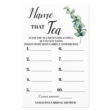 Eucalyptus Name that Tea  Game  Flyer