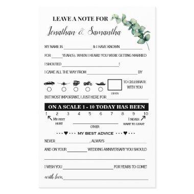 Eucalyptus Note for Couple Wedding Reception  Flyer
