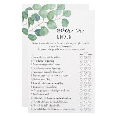 Eucalyptus - Over or Under  game