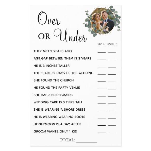 Eucalyptus Over or Under  game  Flyer