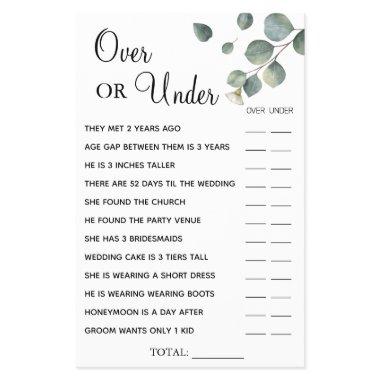 Eucalyptus Over or Under  game  Flyer