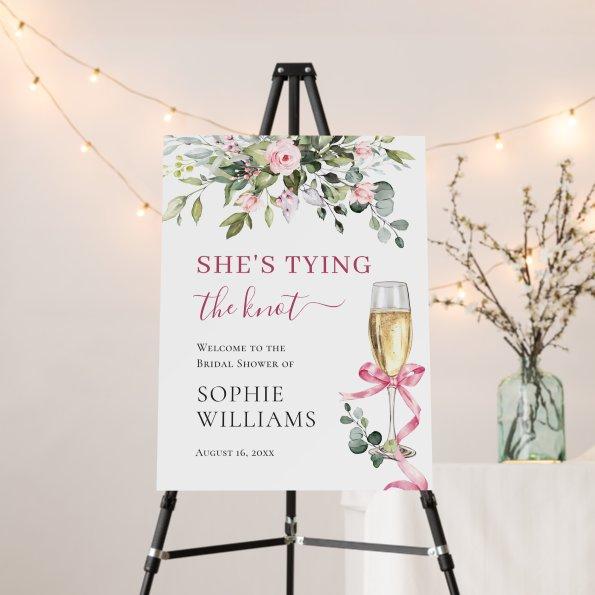 Eucalyptus Pink Blush Flower  Welcome Foam Board