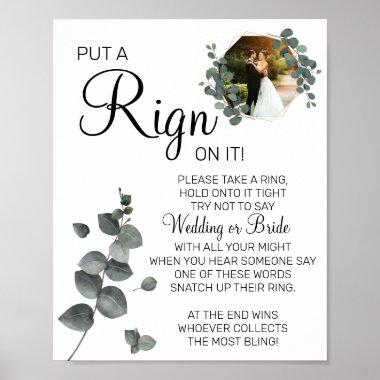 Eucalyptus Put a Ring bridal shower game sign