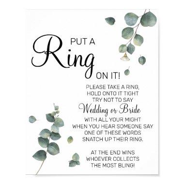 Eucalyptus Put a Ring  game sign