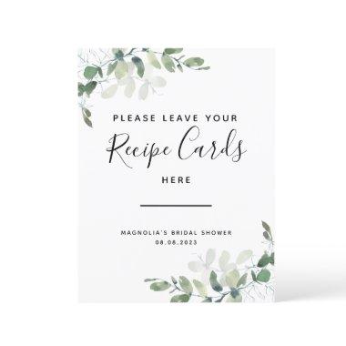 Eucalyptus Recipe Invitations Bridal Shower Sign