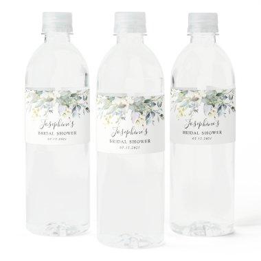 Eucalyptus Roses  Water Bottle Label