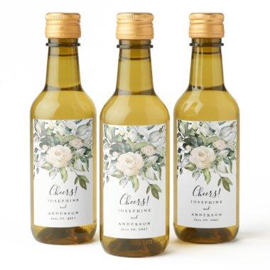 Eucalyptus Roses Mini Wine Bottle Labels